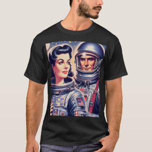 T-shirt Illustration de l'astronaute vintage