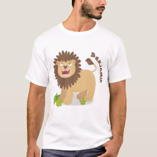 T-shirt Illustration de l'effervescence de lions heureux