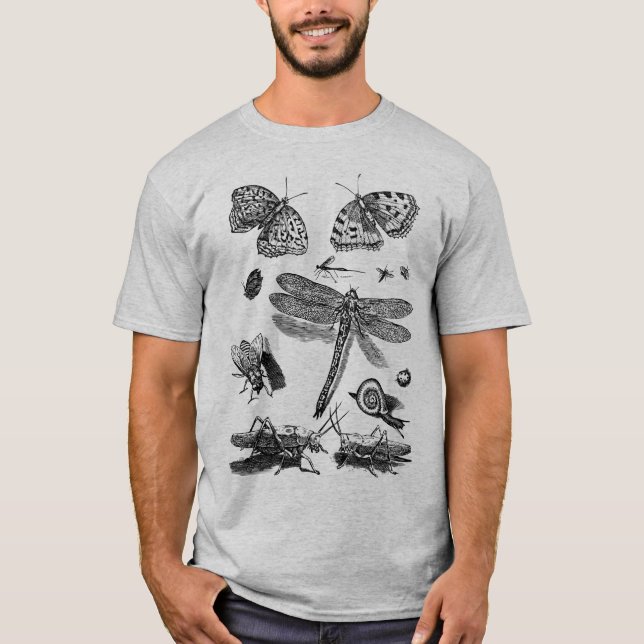 T-shirt Illustration de l'endotomologie des insectes Vinta (Devant)
