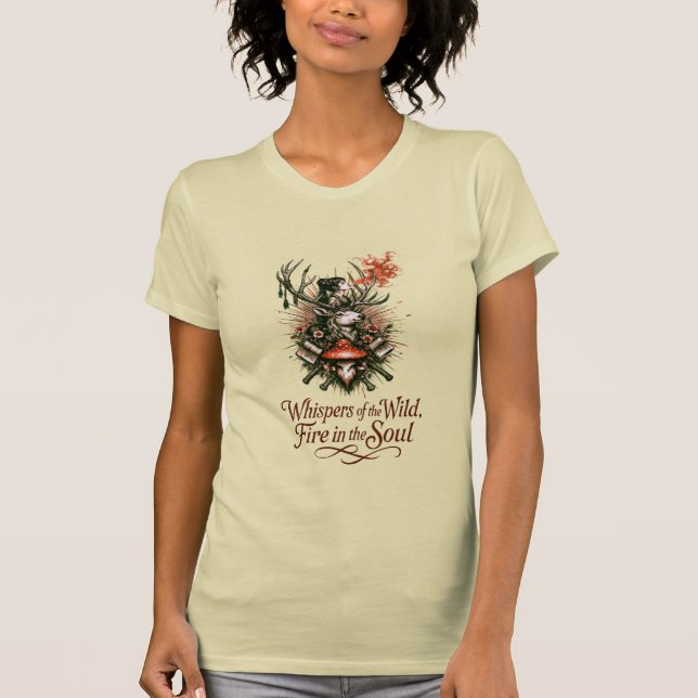 T-shirt Illustration de l'esprit forestier mystique (Devant)