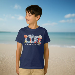 T-shirt Illustration de lettrage aquarelle nautique