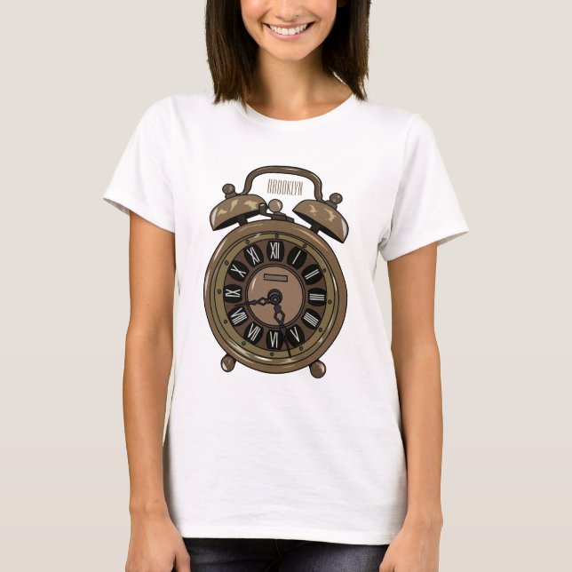 T-shirt Illustration de l'horloge d'alarme (Devant)