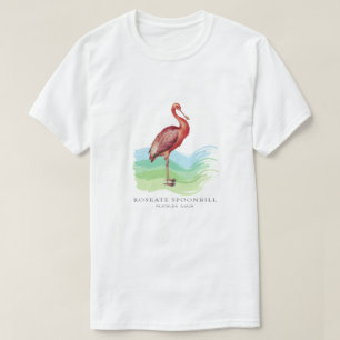 T-shirt Illustration de l'oiseau Vintage de la tache de ro