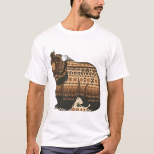 T-shirt Illustration de l'ours Motif nordique
