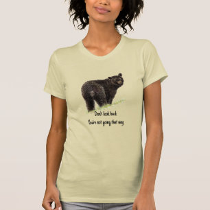 T-shirt Illustration de l'ours noir avec citation motivati