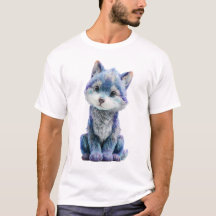 Illustration de louveteau loup bleu glacé pour hom