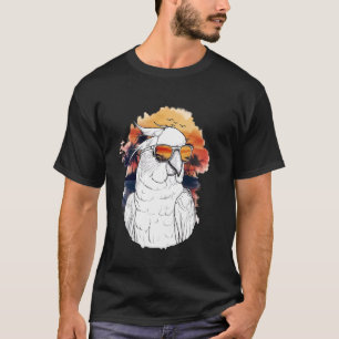 T-shirt Illustration de lunettes de soleil d'oiseau Cacato