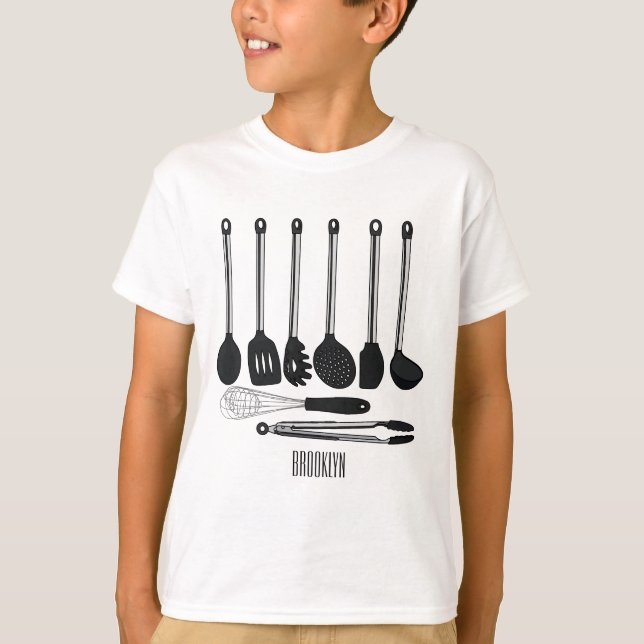 T-shirt Illustration de l'ustensile de cuisine (Devant)