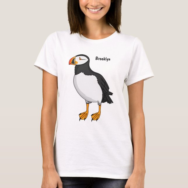 T-shirt Illustration de macareux moine  (Devant)