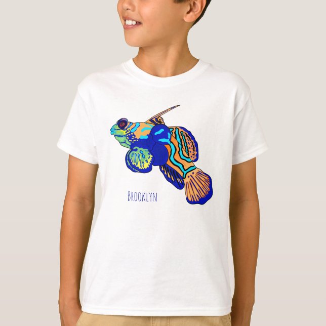 T-shirt Illustration de Mandarinfish (Devant)