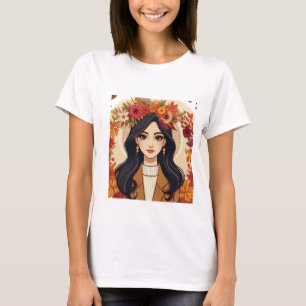 T-shirt Illustration de mode femme automne