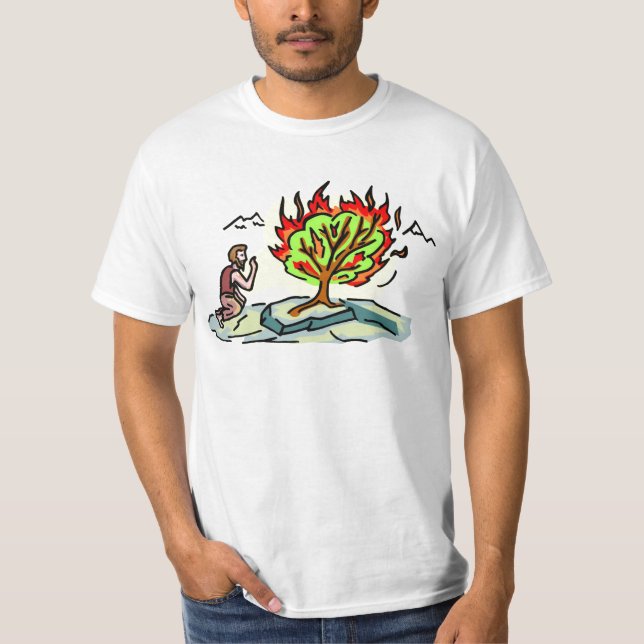 T-shirt Illustration de Moïse et de chrétien de buisson (Devant)
