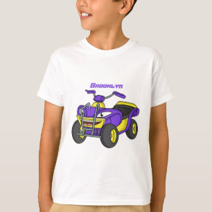 T-shirt Illustration de moto Purple Quad