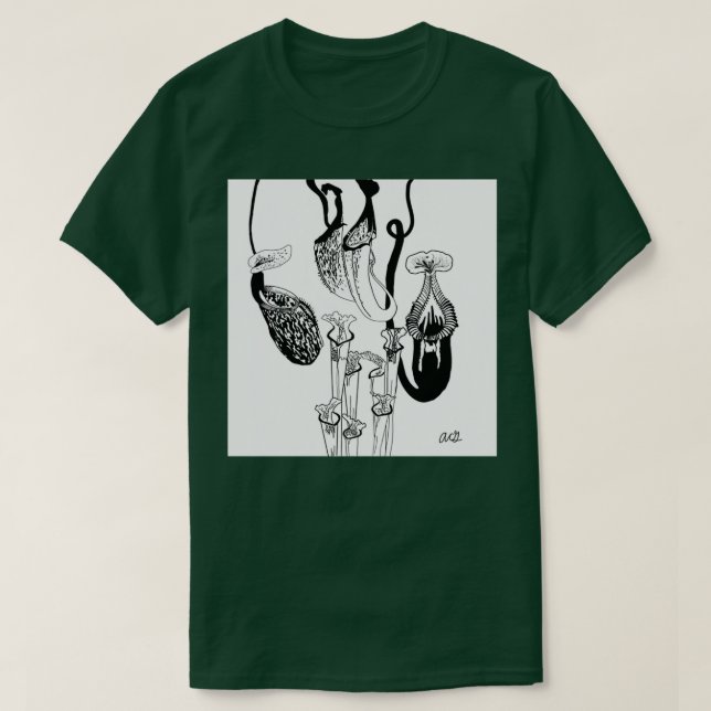 T-shirt Illustration de Nepenthes et Sarracénie (Design devant)