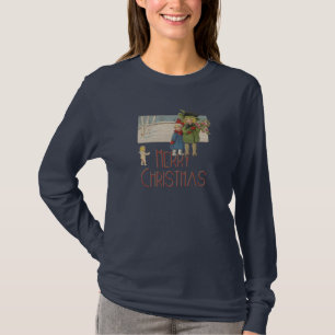 T-shirt Illustration de Noël Antique Enfants 1920