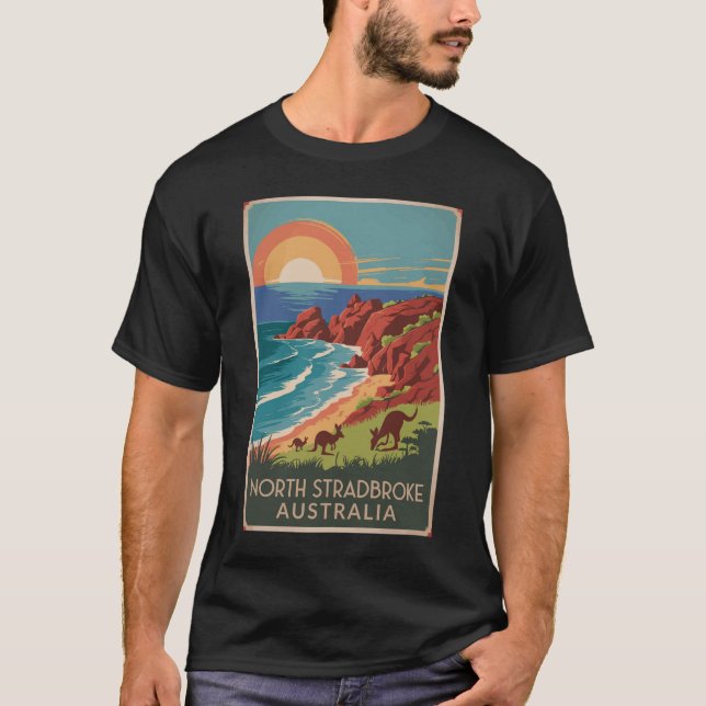 T-shirt Illustration de North Stradbreak Island Kangaroos (Devant)