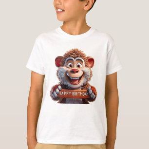T-shirt Illustration de nounours mignon d'anniversaire de