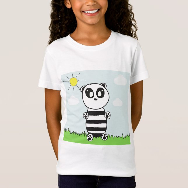T-Shirt Illustration de Panda Mignon (Devant)