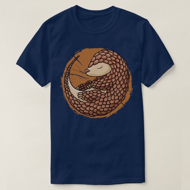 T-shirt Illustration de Pangolin dormant mou (Design devant)