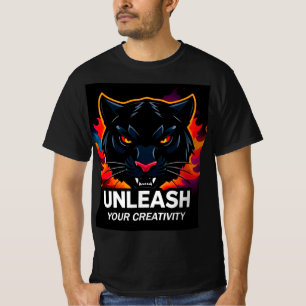 T-shirt Illustration de panthère mettant en valeur la créa