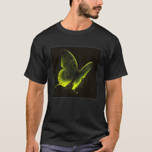 T-shirt Illustration de papillon mignon vert citron magnif