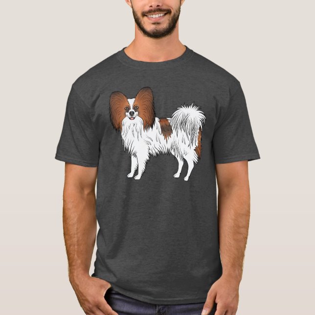 T-shirt Illustration de Papillon roux sable de dessin anim (Devant)