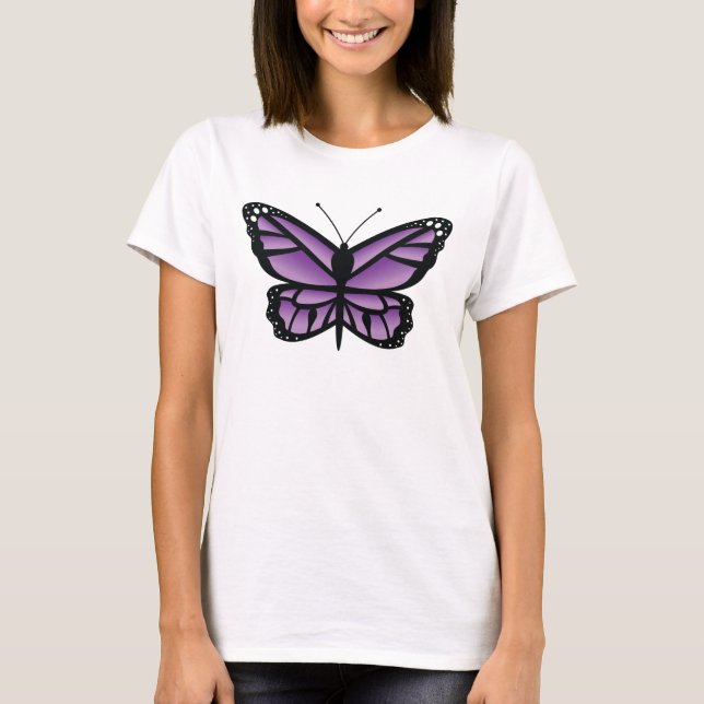 T-shirt Illustration de papillon violet (Devant)