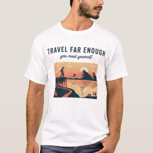 T-shirt Illustration de paysage d'aventure