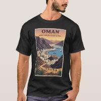 Illustration de paysage d'Oman Art de voyage vinta
