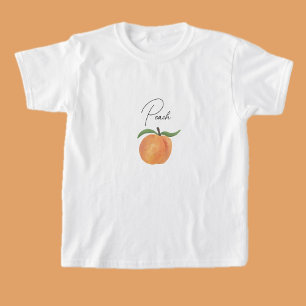 T-shirt Illustration de pêche peinte mignonne 