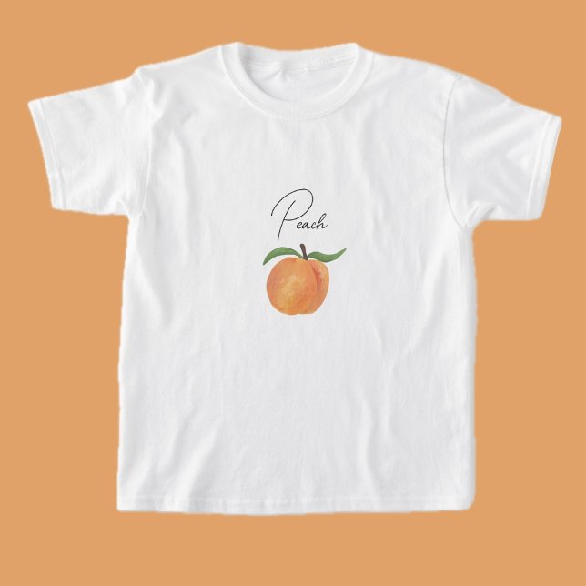 T-shirt Illustration de pêche peinte mignonne  (Créateur téléchargé)