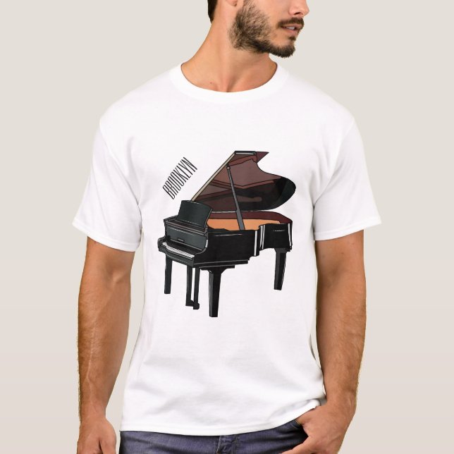 T-shirt Illustration de piano (Devant)