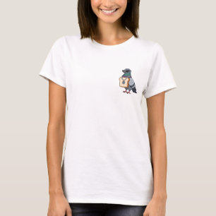 T-shirt Illustration de pigeon de la rue cool portant des