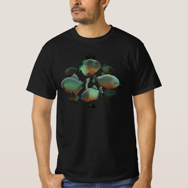 T-shirt Illustration de Piranhas (Devant)
