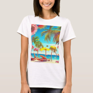 T-shirt Illustration de plage