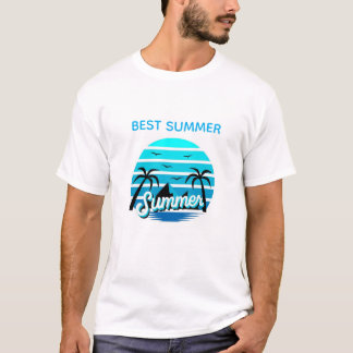 T-shirt Illustration de plage estivale – design