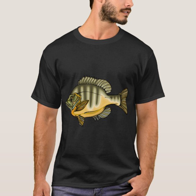 T-shirt Illustration de poisson à la poêle (Devant)