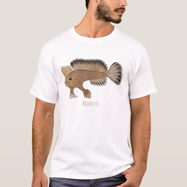 T-shirt Illustration de poisson à main (Devant)