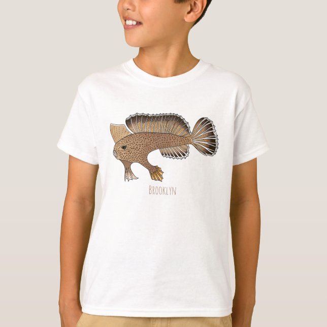 T-shirt Illustration de poisson à main (Devant)