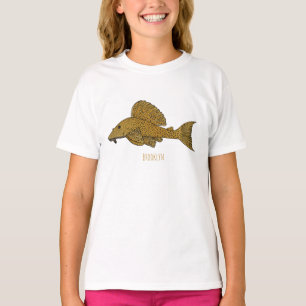 T-shirt Illustration de poisson Pleco