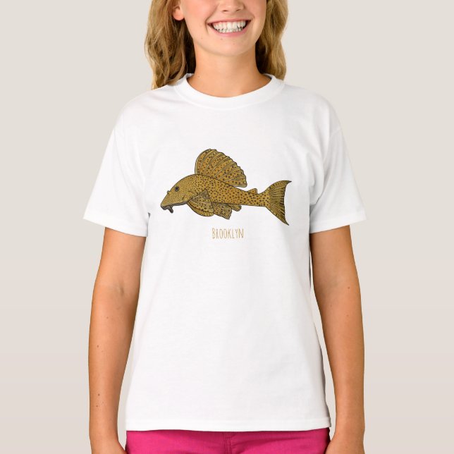 T-shirt Illustration de poisson Pleco (Devant)