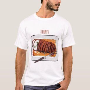 T-shirt Illustration de poitrine de dinde rôtie