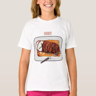 T-shirt Illustration de poitrine de dinde rôtie