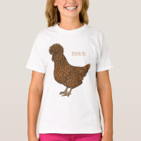 Illustration de poulet à la polis chamois