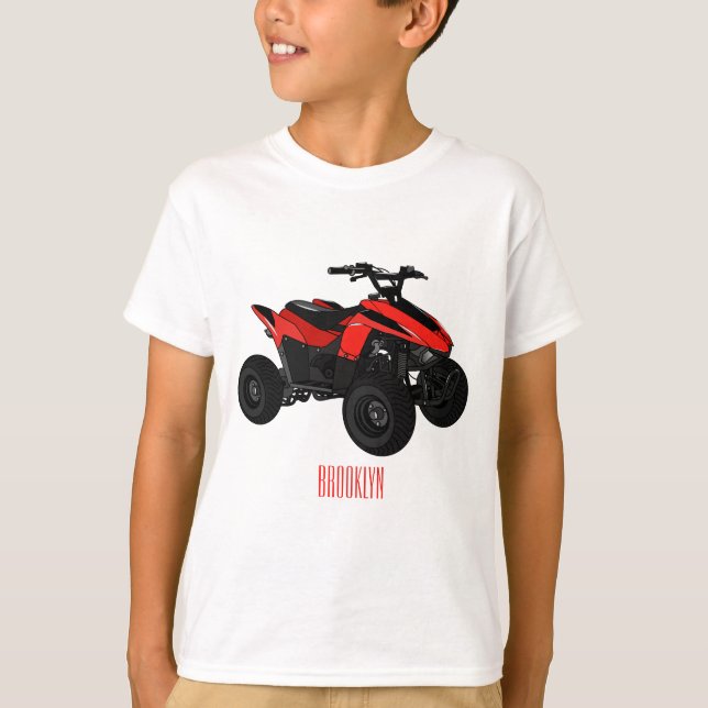 T-shirt Illustration de Quad bike atv (Devant)