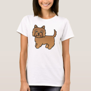 T-shirt Illustration de Red Cairn Terrier Cartoon Dog