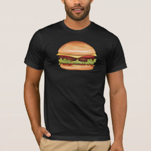 T-shirt Illustration de restauration rapide de hamburger