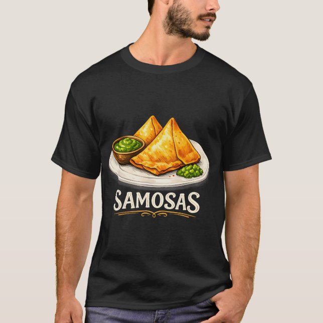 T-shirt Illustration de Samosas Délicieux (Devant)