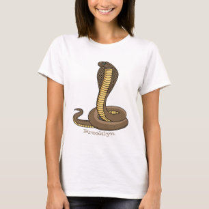 T-shirt Illustration de serpent à cobra Brown
