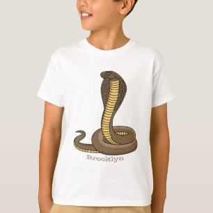 T-shirt Illustration de serpent à cobra Brown